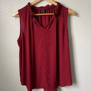 Ann Taylor Sleeveless V Neck Blouse